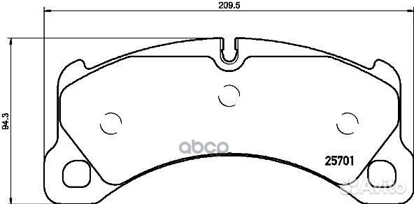 Колодки пер.porsche macan 14-18/panamera (971)