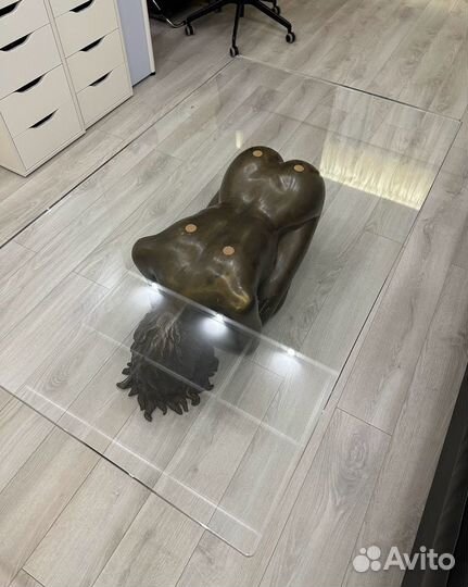 Столик скульптура женская фигура бронза