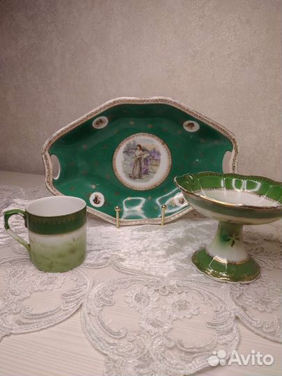 Блюдо ваза на ножке вербилки фарфортрест