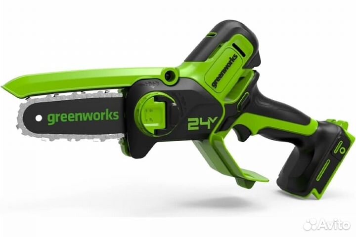 Аккумуляторная цепная мини пила GreenWorks 24V