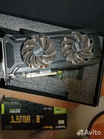 Видеокарта Palit GeForce GTX 1070 dual б/у