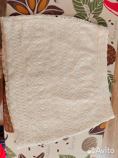 Юбка белая 46 р кружево