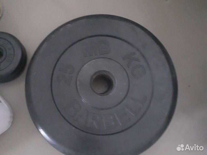 Шар спортивный и блины спортивные 25 кг