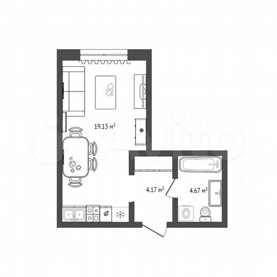 Квартира-студия, 27,1 м², 10/11 эт.