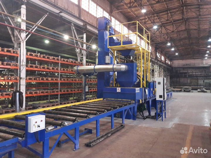 Дробеметная установка проходного типа