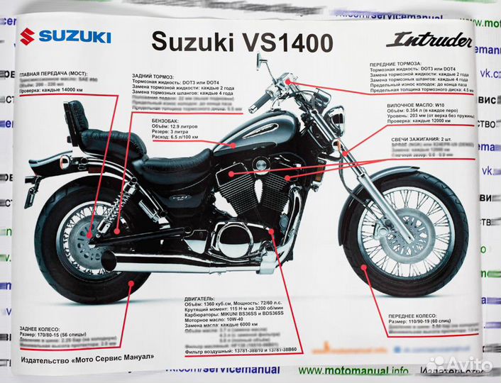 Suzuki VS1400 мануал на русском языке