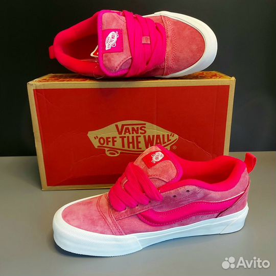 Vans knu skool дутыши розовые