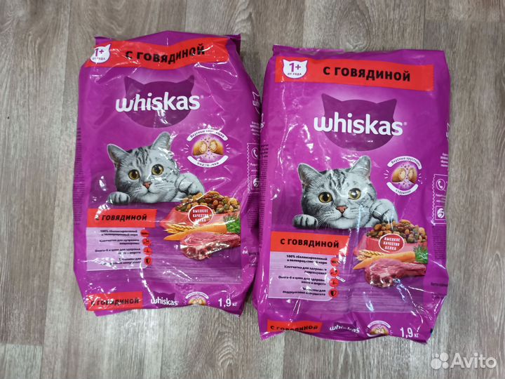 Корм для кошек Purina one, Whiskas