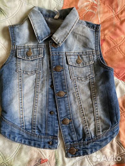 Жилетка для мальчика джинсовая
