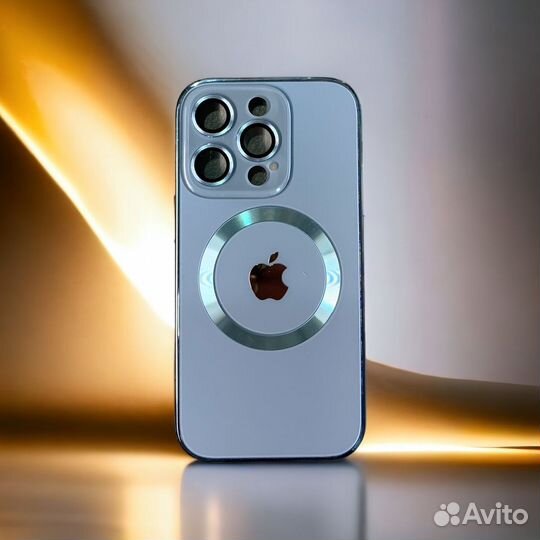 Чехол для iPh 14 PRO younicou+magsafe голубой