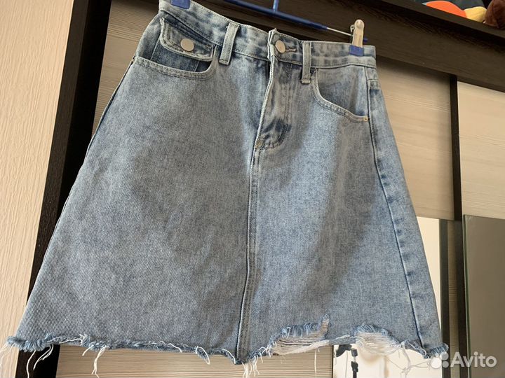 Юбка джинсовая