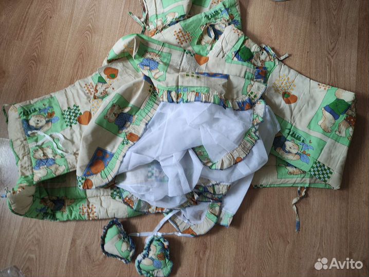 Бортики с балдахином на детскую кроватку