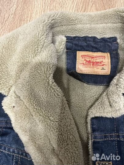 Джинсовая куртка авиатор