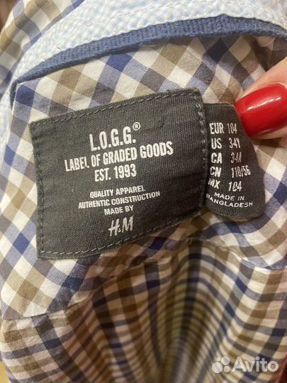 Рубашка H&M 110 в одеяльном состоянии