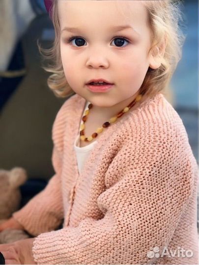 Детския янтарные бусы