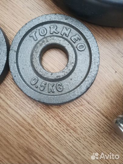 Гантель и блины для гантелей torneo