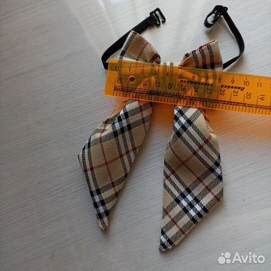 Галстук бант в клетку