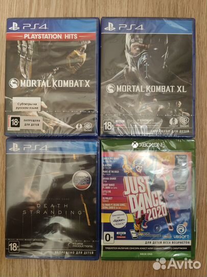 PS4 XBoxOne игры, новый, запечатанный диск