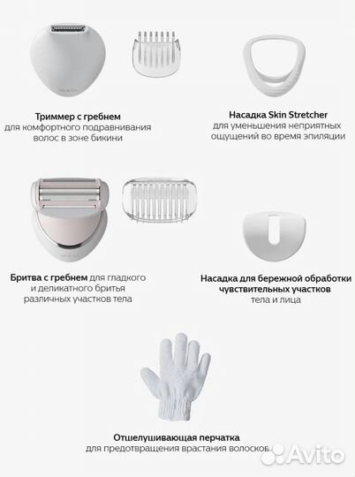 Эпилятор philips BRE721/00 series 8000