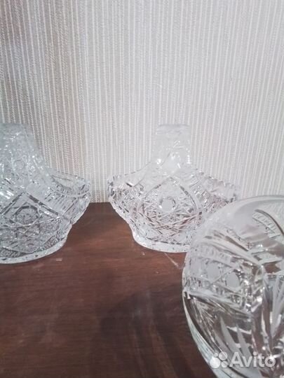 Хрустальные конфетницы времен СССР