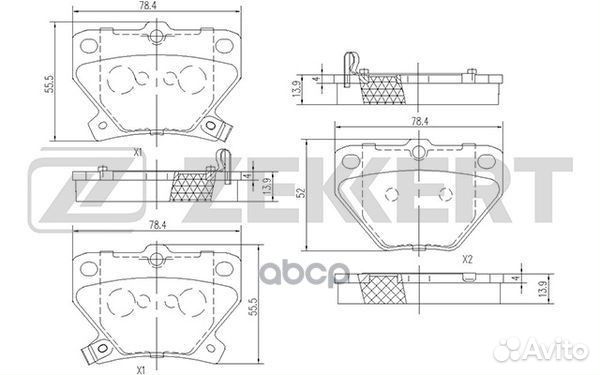 Колодки торм. диск. задн. Toyota Celica (T230)
