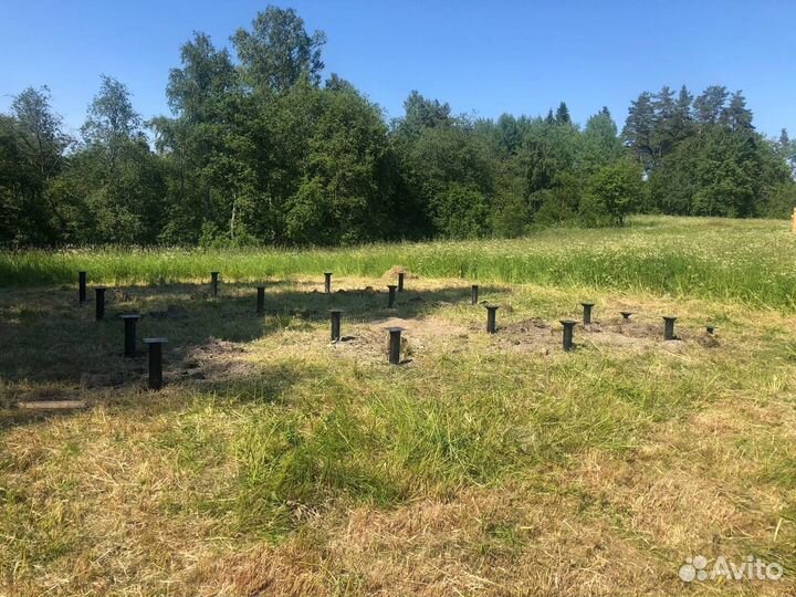 Фундамент для террасы из винтовых свай