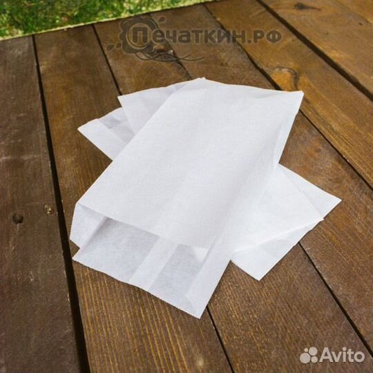 Пакеты с V-образным дном белые жиростойкие