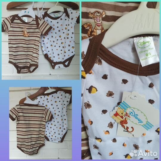 Пакет новых вещей на новорожденного мальчика