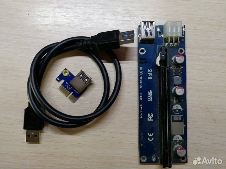 Mini PCI-E к PCI Express 1x к 16x