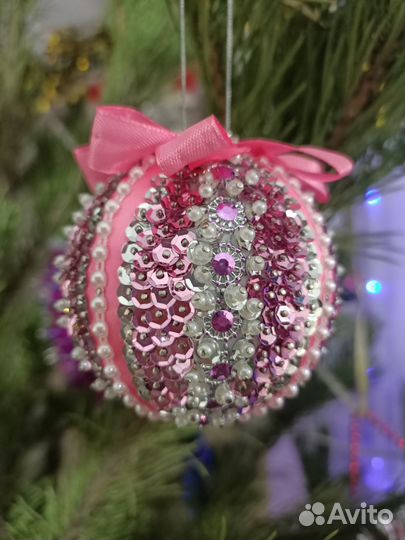 Новогодний шар ручной работы