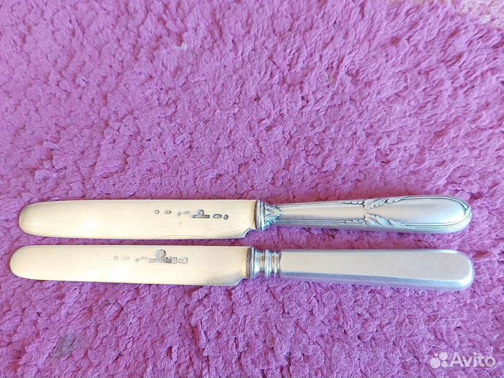 Россия серебряный нож 84 пр