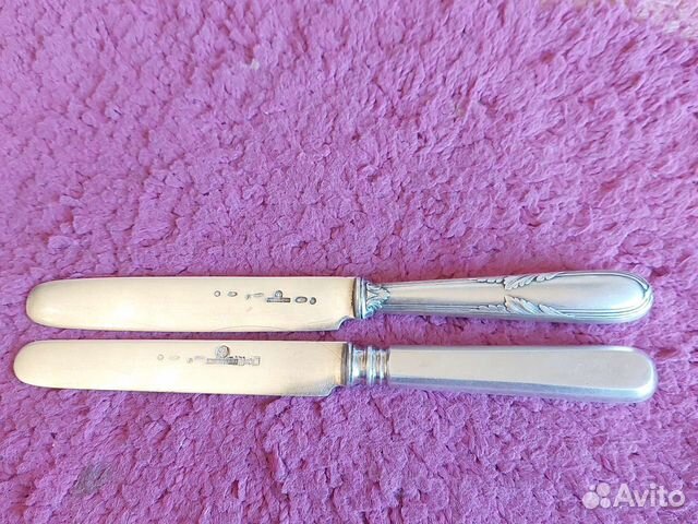 Россия серебряный нож 84 пр