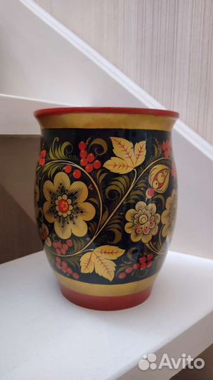 Ваза хохлома хохломская роспись
