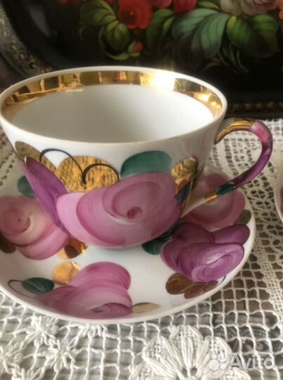 Чайная пара гигант Дулево