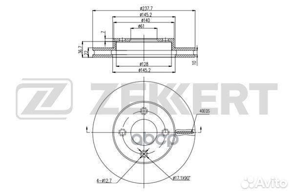 Диск торм. перед. Nissan Note (E11 NE11) 06- b