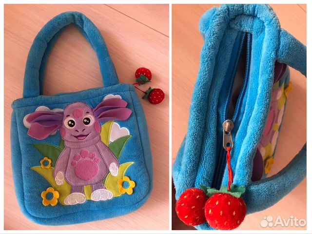 Меховая сумочка Лунтик д/девочки