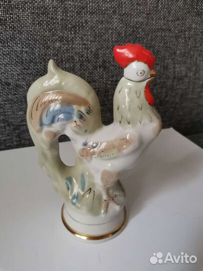 Графин синее стекло, штоф Петушок СССР