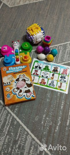 Развивающие игрушки, сортеры, пазлы пакетом