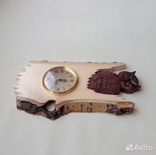 Настенные деревянные часы Сова