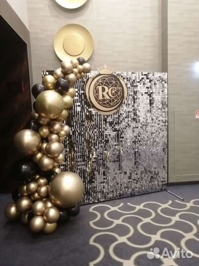 Фотозона из пайеток аренда