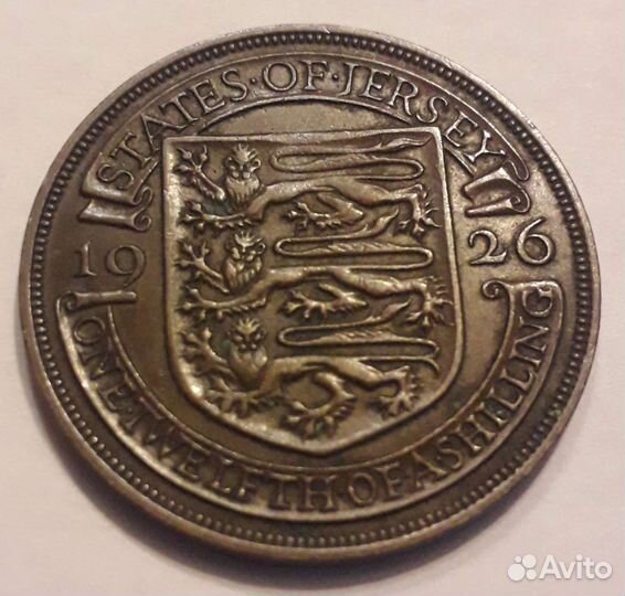 Джерси 1/12 шиллинга 1926 г,1894 г