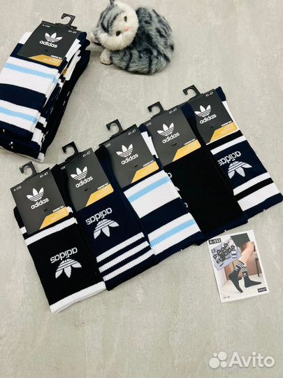 Носки adidas высокие микс, 5 пар