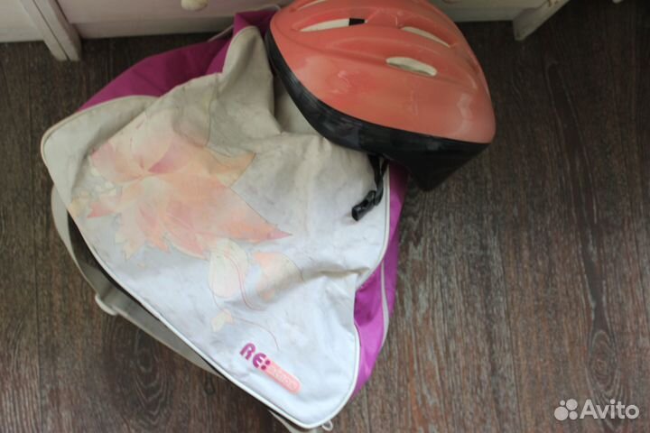 Ролики раздвижные 36-38, защита, сумка и шлем