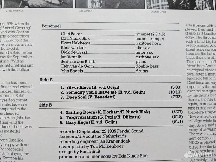 Chet Baker and Amstel Octet 