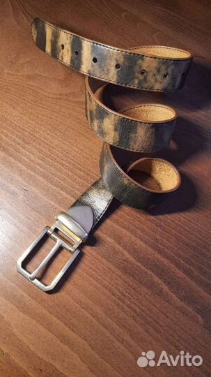 Мужской кожаный ремень ручной работы