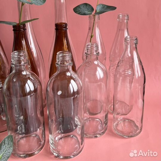 Бутылки стекло вазы для декора для интерьера