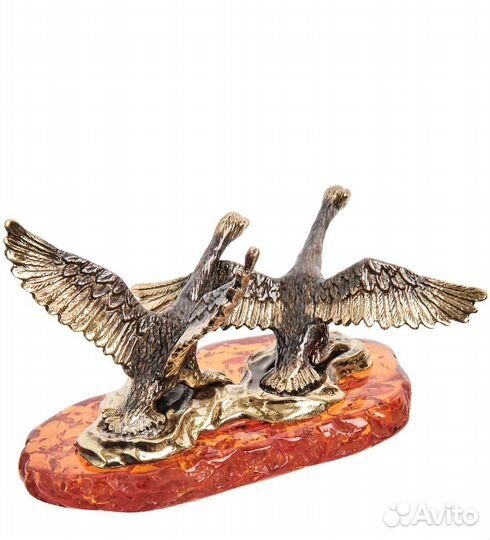 Фигурка Лебеди (латунь, янтарь) A2134163