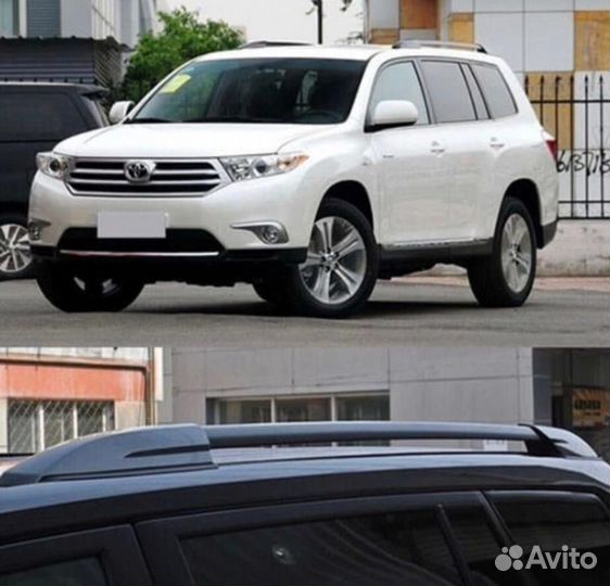 Рейлинги на крышу авто Тойота Highlander 2013г