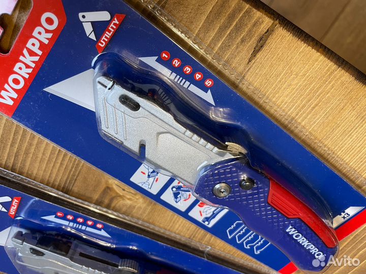 Профессиональный строительный нож трапеция workpro
