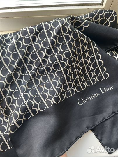 Платок Dior монограмма шелк винтаж